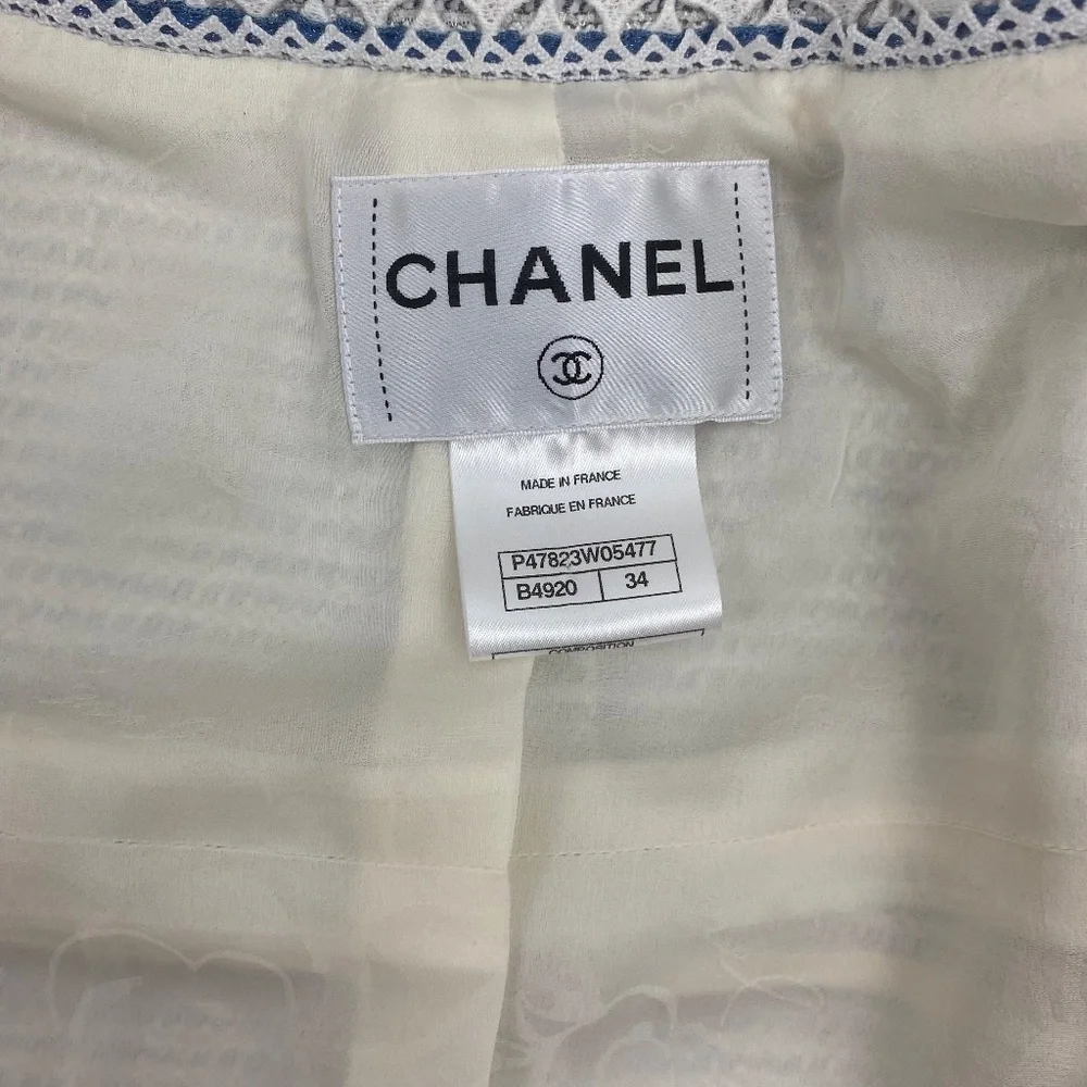 CHANEL Tweed Eyelet Crop Jacket